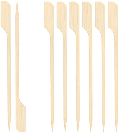EXNIMA, 50, 100 und 300 Stück, Bambus-Spieße, Bio-Spieße, Grillspieße, Ideal für Grills, Grill, Buffet, Cocktails, Obst, Snacks, Basteln, Größen 12, 15, 20 oder 25cm.