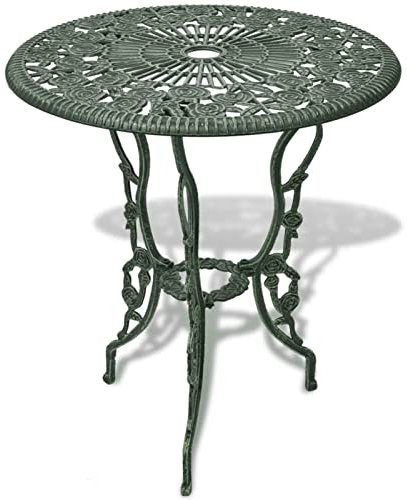 Yolola Bistro set, trädgårdsbord, runt med 2 stolar, utomhus, balkongset, trädgårdsset, antika, trädgårdsmöbelset, grönt, balkongmöbelset, trädgård, sittgrupp