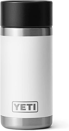 YETI Rambler Hotshot Bottle, Vacuum Insulated Stainless Steel Bottle with Hotshot Cap, White, 12 oz (355 ml)