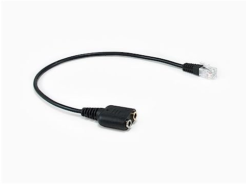 Equip telefonkabel RJ9 till 2 x 3,5 mm uttag för headset 25 cm
