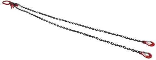Yosoo Health Gear Chaîne De Levage 2 Brins, Chaîne De Suspension, 2 M 2 Brins 8t Chaîne De 8mm en Acier Allié pour Les Chaînes De Levage De Moteur