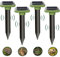 Control de plagas para jardín - ahuyentador Solar para Topos sin Moles-Sonic-gerät 4 Unidades de protección Solar,Ahuyentador de Moles ultrasónicos,ahuyentador Solar para Topos sin Moles