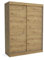 Brent - Kleiderschrank Schiebetüren Emily, 160cm Breit, Schlafzimmerschrank mit 1 Kleiderstange und Einlegeböden für Kleidung, Kleiderschrank Artisan Eiche