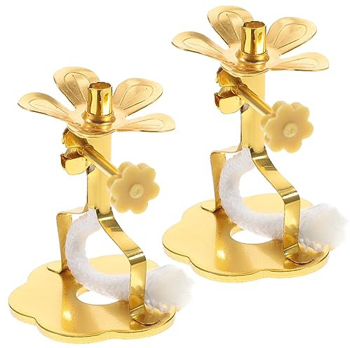 OSALADI 2 Stück Lampenhalter Für Zuhause Lampe Dochtständer Buddha Hallenversorgung Metall Dochthalter Heimdekoration Butterlampe Dochthalter Heimdekoration Tempel Beten