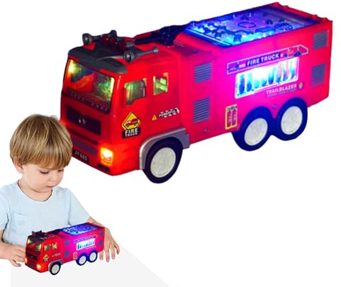 Leksaksbil för småbarn, elfordon för barn, teknisk billeksak med musik och | LED-lampor | Leksakslastbilar för småbarn, cons fordon