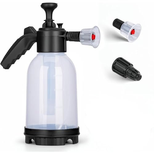 Taylor & Brown Snow Foam Pump Sprayer 2.0L, High-Pressure Handheld Spray Bottle with 2 Nozzles, Multi-Functional Detailing Foam Cannon for Car Detailing Wash & Gardening