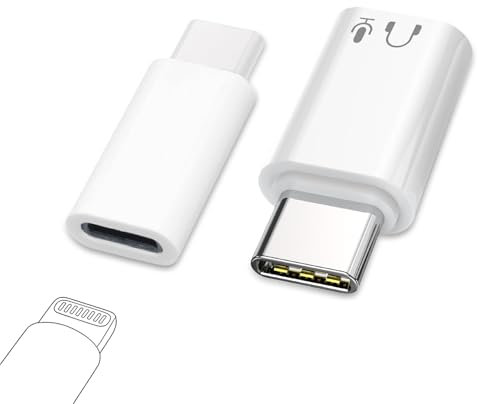 flintronic 1pc Adaptador de Audio Lightning a USB-C, para Auriculares Compatible con Control de Línea, 1pc Adaptador USB C a Lightning, para iPhone 16/15, iPad y Otros Puertos de Audio Tipo C Tipo C