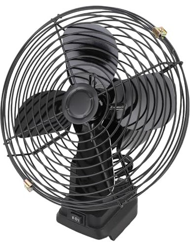 Asixxsix Cordless Jobsite Fan, 35W 4000RPM 2 Speeds Adjustable Camping Fan with Iron Blades, Battery Operated Fans for BL1840, BL1815, BL1820, BL1530, for Emergency Workshop