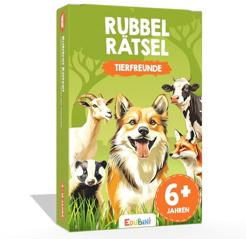 Puzzle da grattare per bambini [40 carte da gioco con superficie da grattare] – Giochi da viaggio per divertimento e conoscenza (160 fatti di animali) – Giochi educativi a partire dai 6 anni, giochi