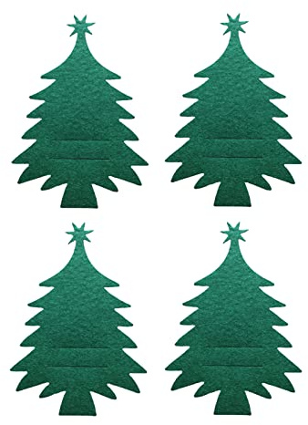 Geavonyg 4 Posate Tasca A Tasca Borse per Cucchiaio Cucchiaio Tavoli da Cucina Arredamento Organizzatore Organizzatore Tavoli da Tavolo Natale Set