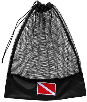 ZYHARUKO Snabbtorkande simning förvaring dragsko nät handväska dyk påsar nät väska scubas snorkling redskap glasögon påsar dykning nätväska