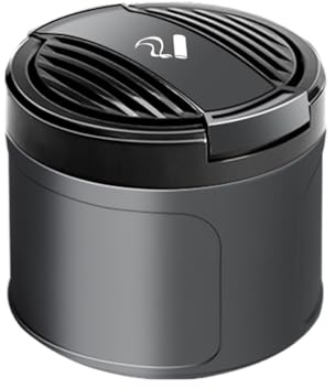 Car Ashtray with Lid Smell Proof for Toyota Yaris 4 (IV) XP21 I 2020-2025, Self Extinguishing Ash Tray Auto Dustbin Holder for Cigarettes Portable Ashtray, Sealed,Black-S