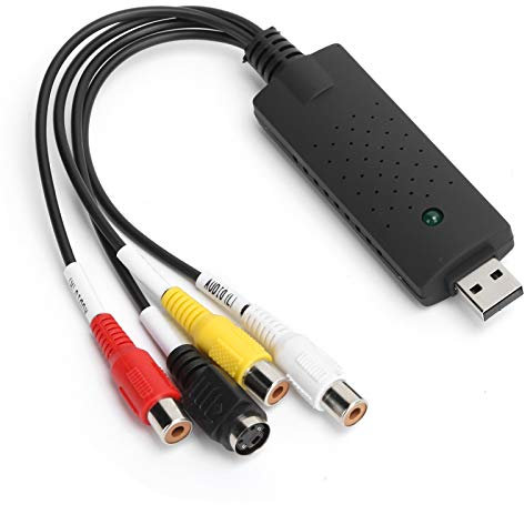 PUSOKEI USB 2.0 Capture Card - AV/Composite and S-Video Audio Video Capture Card Adapter Video Collection Card for XP/Vista/7/8/10/Linux Operating System