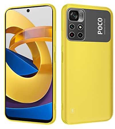 HS Products HSP Coque pour Xiaomi Poco M4 Pro 5G – Housse TPU Souple Antichoc, Fine et Légère, Protection Caméra et Écran, Claire Anti-Jaunissement, Ajustement Parfait – Transparent
