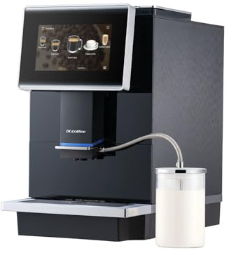 DR. COFFEE C11L Fully Automatic Espresso Machine – 15 Hot & Cold Coffees, Auto Clean Latte Go Coffee Maker, Silent Brew, Quick Start, Ceramic Grinder （Black）