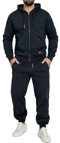 Höhenhorn Cozalp Tuta da jogging da uomo, Tuta sportiva, Tuta per il tempo libero, Blu scuro, 3XL