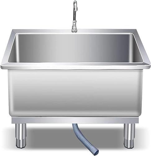 CNBYDK Évier de Nettoyage de Sol Commercial Portable pour la Maison ou l'hôtel, Station de Lavage au Sol pour évier de Nettoyage, Bassin de Service de nettoy