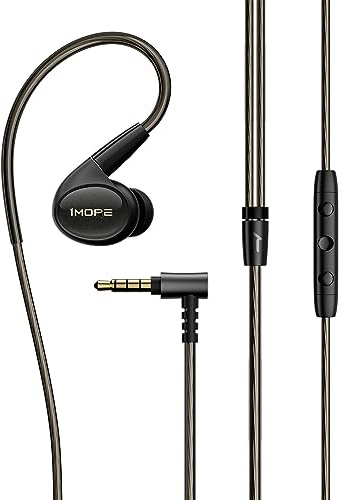 1MORE P50 Auriculares In-Ear con Cable Hi-Res Audio, Auriculares Híbridos de 5 Drivers con Jack de 3.5mm, Sonido HiFi de Graves Profundos, Cable Desmontable MMCX, Micrófono MEMS y Control de 3 Botones