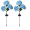 Luces solares de jardín, paquete de 2 luces solares para exteriores, coloridas lámparas de flores de hortensia, para jardines, patios, balcones, pasarelas y decoración de parques (azul)