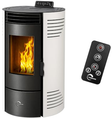 Poêle à granulés étanche Azora 11,6 kW Blanc Sannover