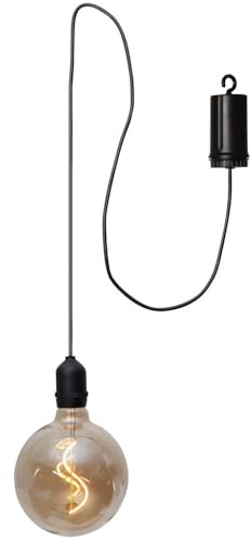 LED Universum – LED Dekoleuchte BOWL |amber Ø12,5 cm | warmweiß 2700K | Timer & Batteriebetrieb | Outdoor Kugellampe für Balkon, Garten, Feste & Weihnachten