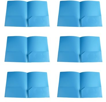6 dossiers à deux poches, organiseur de documents format lettre avec poche 11, 4 x 9, 25 pouces, dossier à 2 poches pour l ' école et le bureau Dossiers double face pour documents