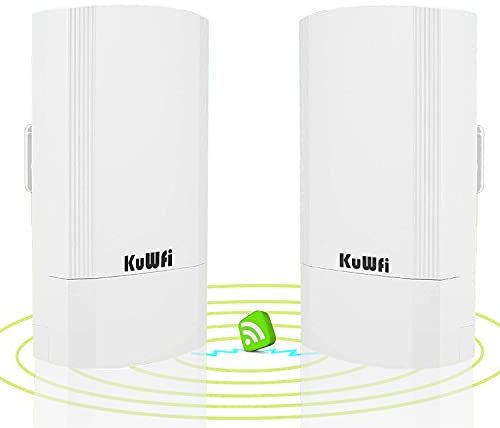 Accesso Point Esterno, KuWFi 900Mbps Indoor e Outdoor Point-to-Point Wireless Bridge / CPE Supporta la Soluzione di Trasmissione Remota 2KM per PTP, PTMP