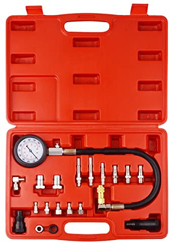 DAYUAN 20 tlg. Kompressionstester für Benzin Motor, Dieselmotor Kompressionsprüfer Set, 0-1000 PSI