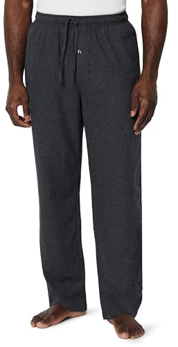 Amazon Essentials Pantalon de Pyjama Respirant en Flanelle (Disponible en Grandes Tailles et Grandes Longueurs) Homme, Charbon Chiné, M