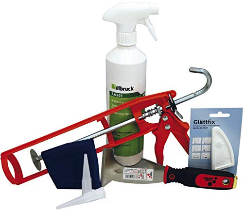 vasalat Silikonentferner Werkzeug Set Heimwerker - Silikonfugenentferner mit Glättmittel für Silikonfugen, 7-teilig