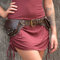 UUK Mittelalterliche Leder-Taillentasche Steampunk Retro Rivet Hip Bag Mit Mehreren Taschen Outdoor Sport Gürteltasche Umhängetaschen Für Erwachsene,Braun