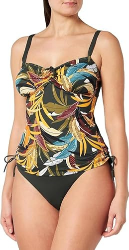 Alta presión Dos Piezas Tankini X8076 C01 T36 Mujer, Multicolor, 36-52