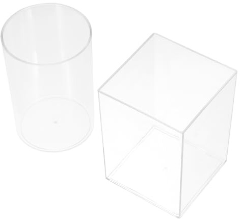 AOKWAWALIY 2 Pièces porte-stylo transparent pot à crayons support de stockage de papeterie organisateur de maquillage acrylique pinceaux organisateur de maquillage pupitre Boîte de rangement