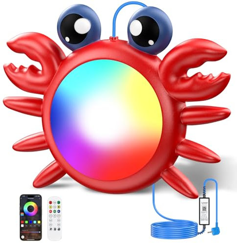 LyLmLe LED Poolbeleuchtung für Stahlwandpools mit APP-Steuerung, 20W RGBW Dimmbare Magnetische Poollicht 800lm, IP68 Wasserdicht, Musiksynchronisation, 12V Unterwasserbeleuchtung mit Timer, 10m Kabel