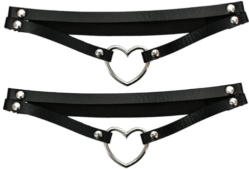 Husalsea Arnés de Liguero Sexy, Conjunto de Liguero Ajustable para Mujer, Elegante y Gótico, Accesorio de Moda Sexy y Oscuro, Negro, 50x1 cm, Ocasiones Especiales