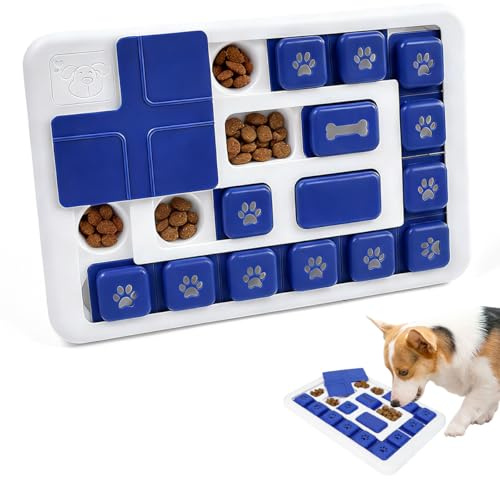 VGECEE Giocattoli Puzzle per Cani, Giocattoli di Intelligenza per Cani di Livello 2 in 1 Giochi per Cane Interattivi Giochi Interattivi per Cane Mangiatoia Intelligenza Ciotola per Animali Domestici