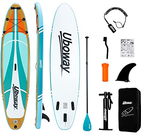 Signstek Stand Up Paddling Board Aufblasbares SUP Board Set Aufblasbar Paddle Surfboard Stabiles Leichtgewicht Komplettes Zubehör Paddel Hochdruck-Pumpe Rucksack