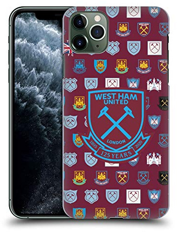 Head Case Designs Officially Licensed West Ham United FC Pattern 5 Crest History Hard Back Case Compatible With Apple iPhone 11 Pro Max