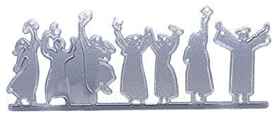 Stanzschablonen für Grußkarten, zum Basteln von Schulabschluss, Metall, für Bastelarbeiten, Scrapbooking, Papierkarten, Stempel, Schablone – Silber