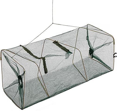 normani Köder Fisch Reuse Aalreuse mit Futterbeutel 55 cm bis 120 cm Fischfangnetz Krebsreuse Faltbare Angelnetzfalle Größe 55 cm