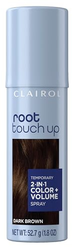 Clairol Root Touch-Up Color + Volume 2-in-1 Temporary Spray, Dark Brown