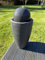 allpondsolutions Outdoor Self Contained Vase Globe Water Feature with LED Lights - Solar Panel 65x31x31 Dark Grey