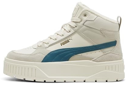 Puma Women Karmen II Idol MID WTR Sneaker, Alpine Snow-Cold Green-Puma Gold, 40.5 EU