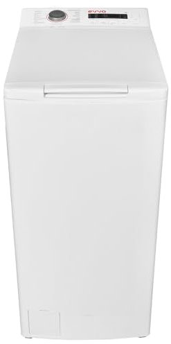 EVVO Lavadora 7,5 kg carga superior Wt8a, Clase energética A, 1250 rpm, Bajo Consumo, Aclarado Automático, 16 programas, Limpieza de tambor, Inicio Diferido, Función ultraRápida (Blanca)