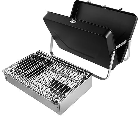 ANDRESLAD Barbecue Grill Portatile in Metallo Per Campeggio e Picnic Griglia Outdoor Senza Montaggio Per Patio e Giardino