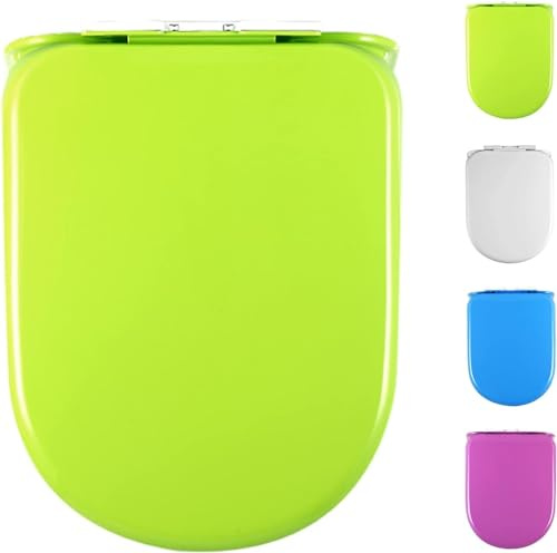 NSTVVEE Siège de Toilette Siège de Toilette Un siège de Toilette coloré à Fermeture Douce avec dégagement Rapide Salle de Bain Ovale Nouvelle Toilette à Fermeture Lente en polypropylène (v