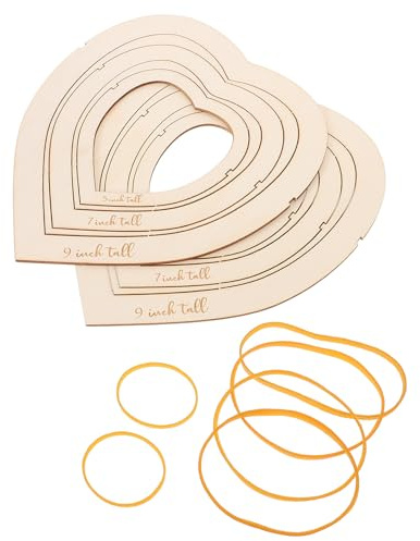 Cabilock Herramienta de Madera para Recorte y Moldeado de Macramé con Plantilla Forma de Corazón y Suministros DIY para Tejer y Decorar Resistente y Fácil de Transportar