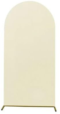 Bröllopsbågsöverdrag bakgrundsduk med båge för bröllopsdekoration, mycket elastisk, för födelsedagsfester, ceremonier och banketter (beige, 220 x 120 cm)