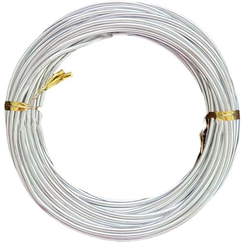 1mm *10m Silver Aluminum Craft Wire,Vielseitig Bendable Metal Wire for Crafting Sculpting Bike Modelling Skeleton Crafting Floral Making Jewelry Making Weaving and Wrapping (Silver)