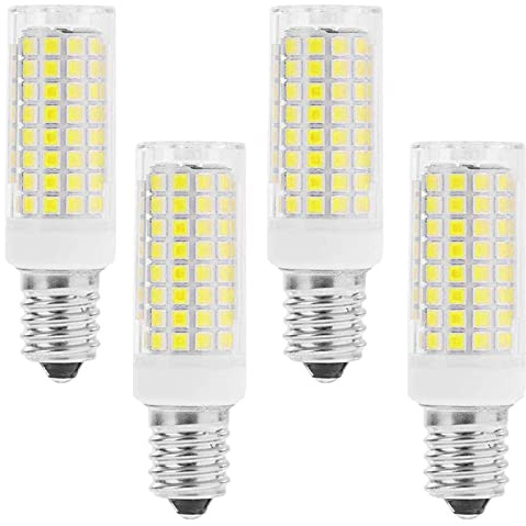 LXcom - Confezione da 4 lampadine a LED E12 da 10 W, 1000 lm, luce bianca diurna, 6000 K, dimmerabili, equivalenti a 100 W, CRI> 85, durata 30.000 ore